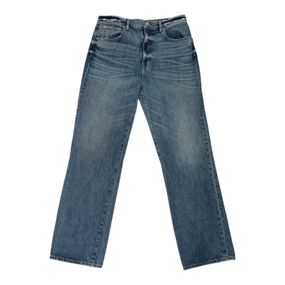 SLVRLAKE London Jeans Size 32  Straight Leg Salton Sea Wash Made in USA